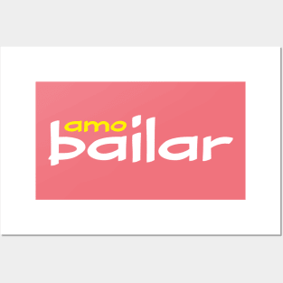 Amo Bailar Yellow White by PK.digart Posters and Art